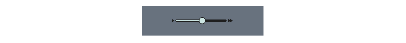 This image shows the control for adjusting the speed of playback. 